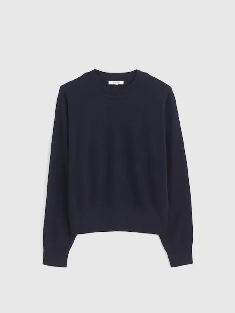 Madewell Relaxed Crewneck Sweater in Merino-Silk Blend in Dark Navy Size XXS